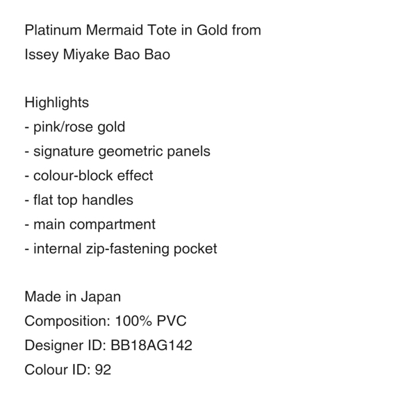 BaoBao Issey Miyake platinum mermaid pink and gold tote bag - Picture 11 of 11